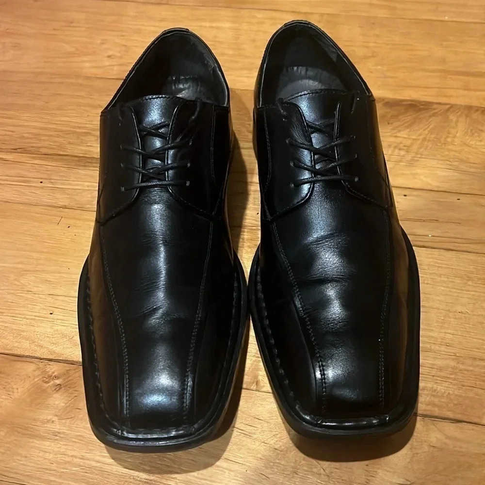 Florsheim 18454-01 Black Leather Men’s Oxford Lace Up Shoe 9D - Picture 3 of 8